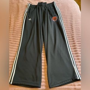 ADIDAS Wideleg New York Knicks Black Sweatpants
